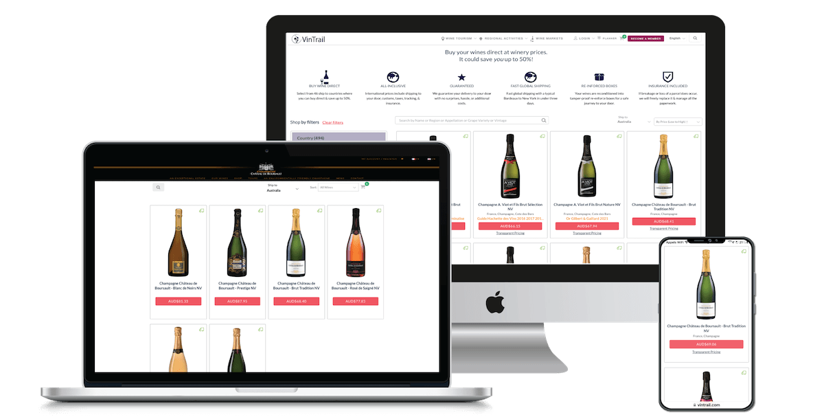 Online winery booking systems