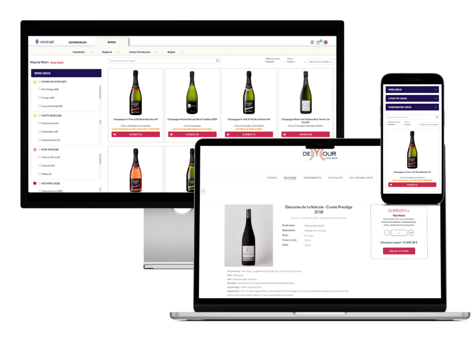 Online winery Trip planner