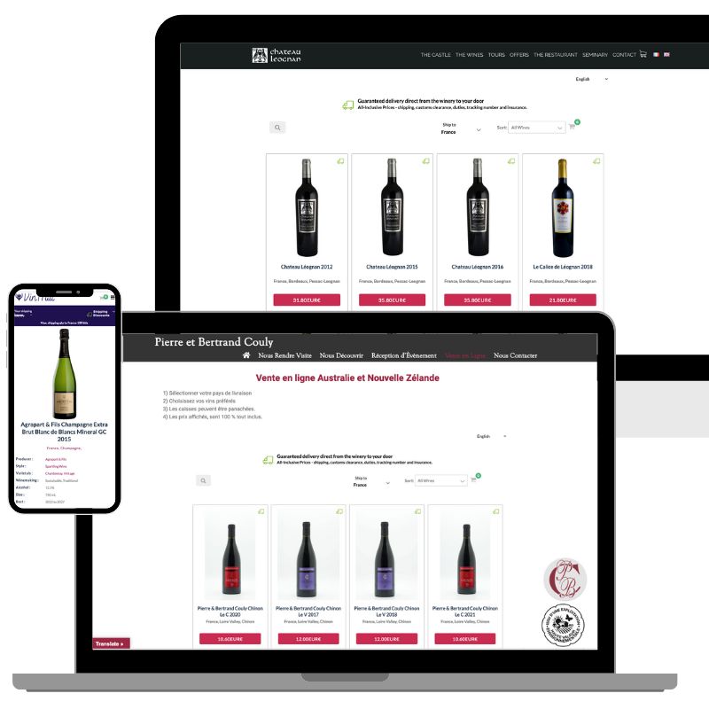 Online winery booking systems